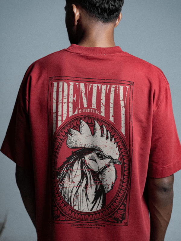 Red Rooster Oversized Back Print T-Shirt - Image 2